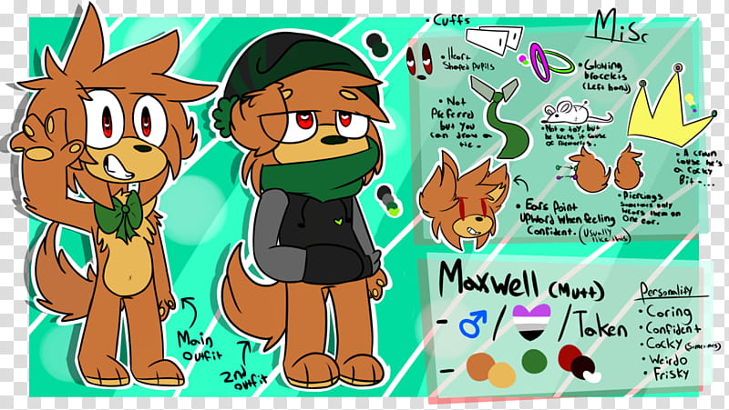 Maxwell ref (fursona) transparent background PNG clipart