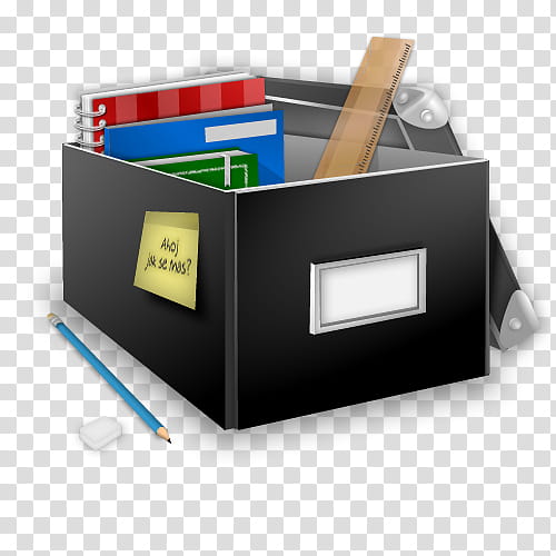 Boxes, School, black book organizer illustration transparent background PNG clipart