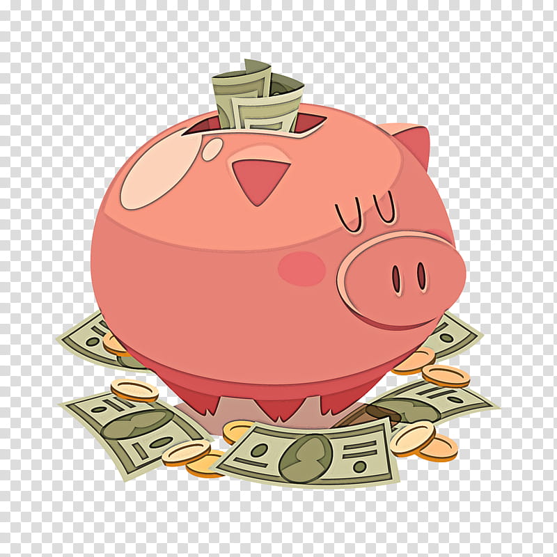 Piggy bank, Pink, Cartoon, Saving, Money Handling, Suidae transparent background PNG clipart