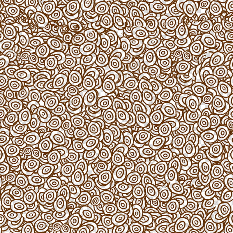Uzumaki seamless pattern, brown floral illustration transparent background PNG clipart