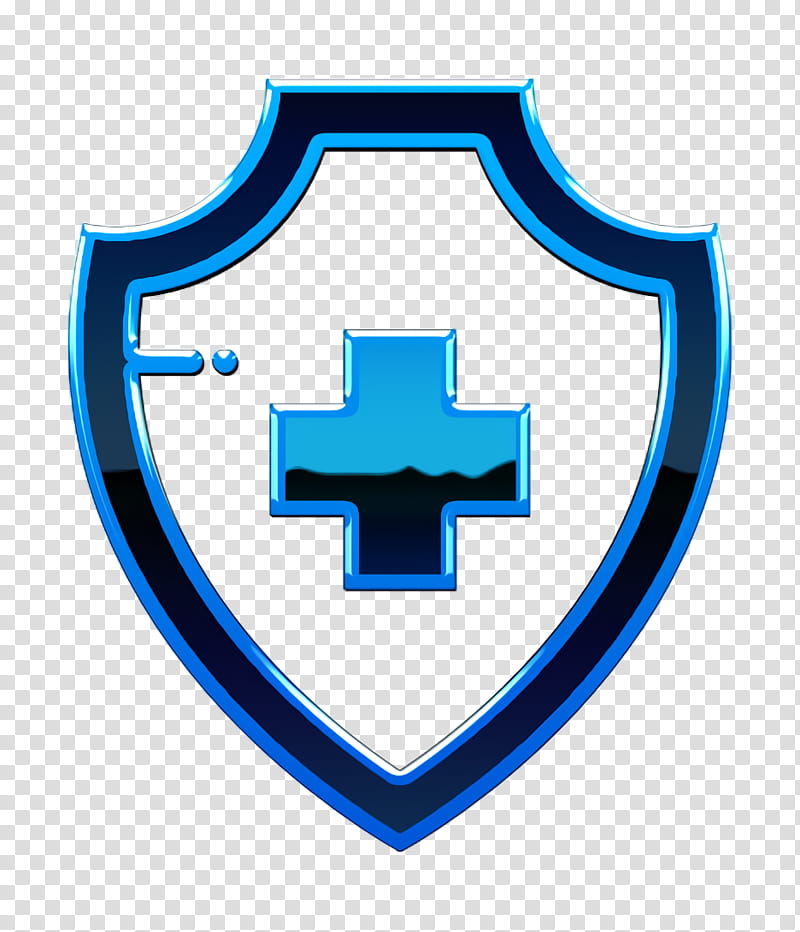 healthcare icon hospital icon medical icon, Electric Blue, Emblem, Logo, Symbol, Shield, Crest transparent background PNG clipart