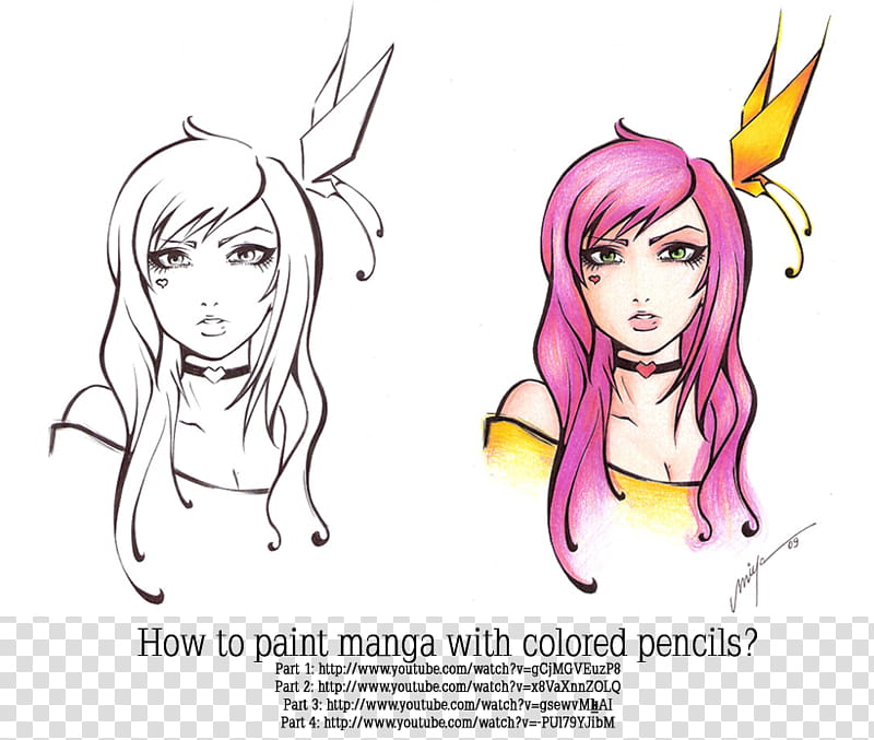 How to paint manga?, pink-haired female drawing transparent background PNG clipart
