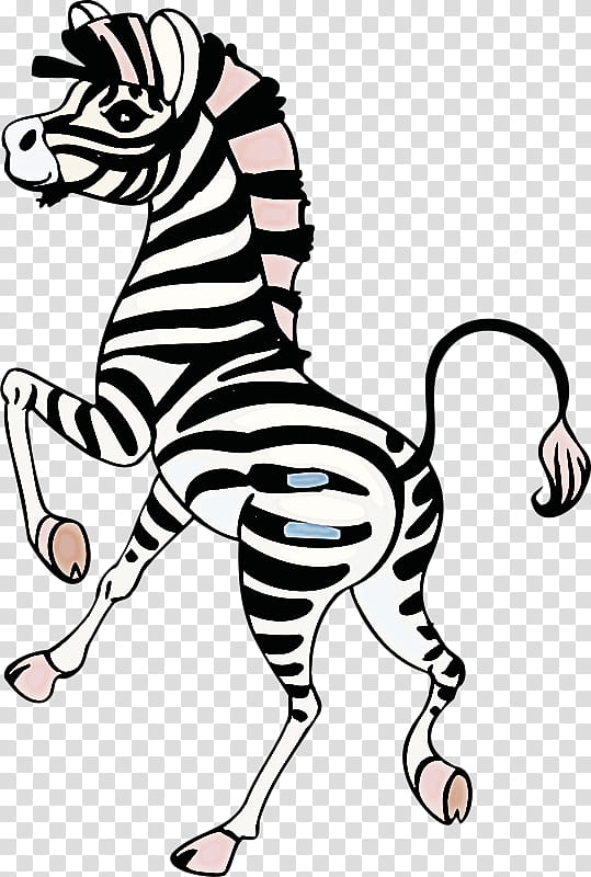 zebra white line art wildlife head, Animal Figure, Cartoon, Tail, Snout, Blackandwhite, Mane, Coloring Book transparent background PNG clipart