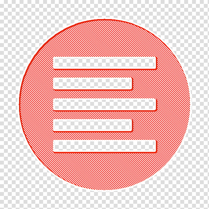 Interface icon Left alignment icon Text icon, Signs Icon, Red, Orange, Line, Logo, Circle transparent background PNG clipart