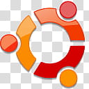 Oxygen Refit, start-here-ubuntu, round red orange icon transparent background PNG clipart