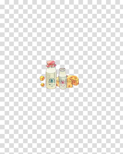 Kawaii Food CamyG,  milk bottle and cheese portrait transparent background PNG clipart