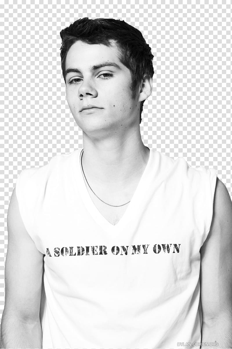 Dylan O Brien, man wearing white shirt transparent background PNG clipart