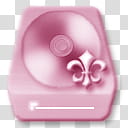 Icons, Royal HDD CD DVD, pink music player art transparent background PNG clipart