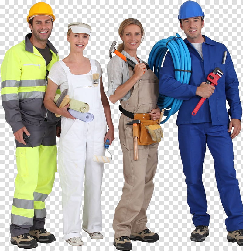 blue-collar worker personal protective equipment construction worker workwear engineer, Bluecollar Worker, Job, Highvisibility Clothing, Costume, Uniform, Team transparent background PNG clipart