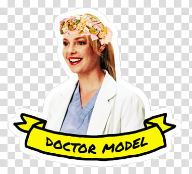 Grey Anatomy s, woman in floral crown transparent background PNG clipart