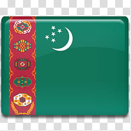 All in One Country Flag Icon, Turkmenistan-Flag- transparent background PNG clipart