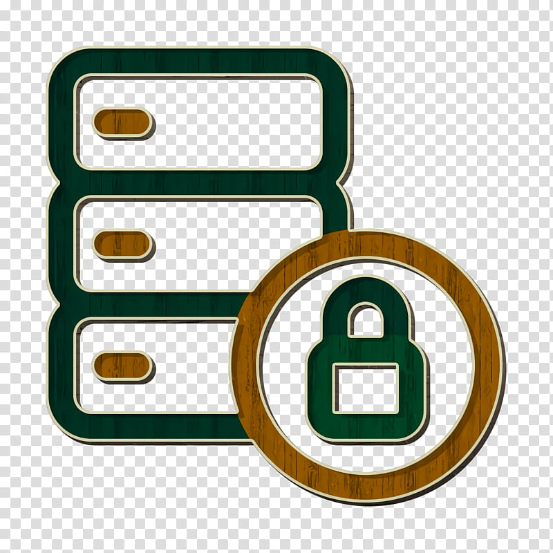 database icon lock icon privacy icon, Server Icon, Storage Icon, Green, Line, Symbol, Logo, Number transparent background PNG clipart