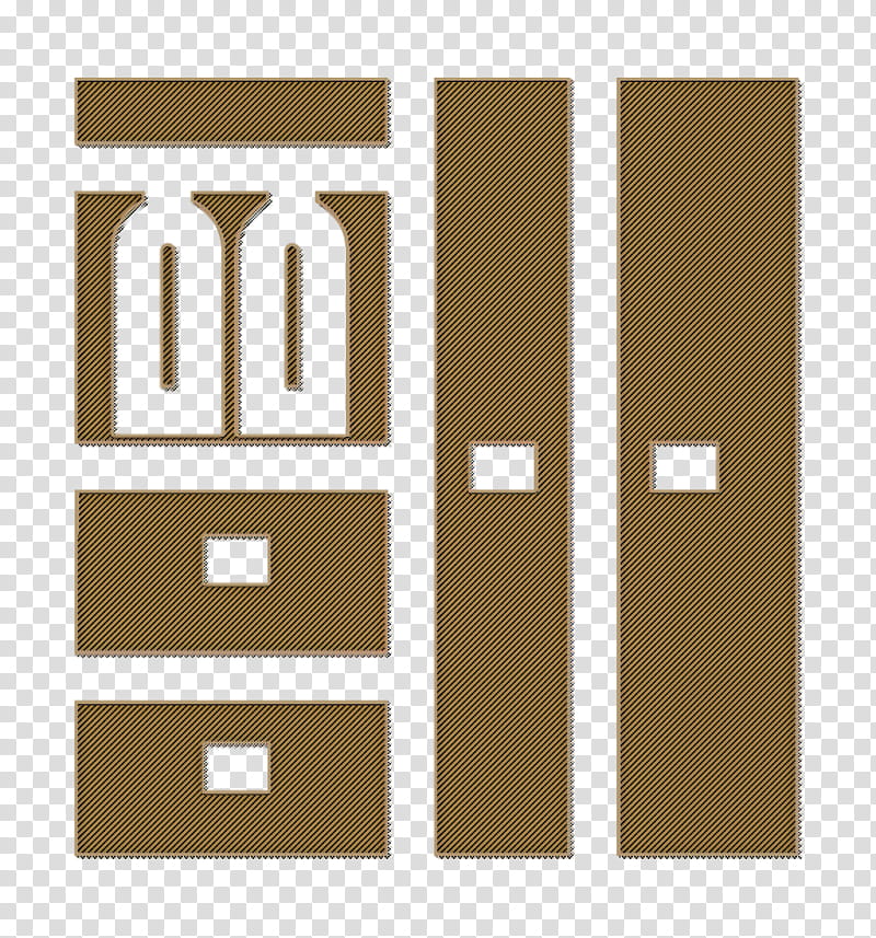 Home Decoration icon Cabinet icon Closet icon, Brown, Beige, Door, Rectangle, Furniture transparent background PNG clipart