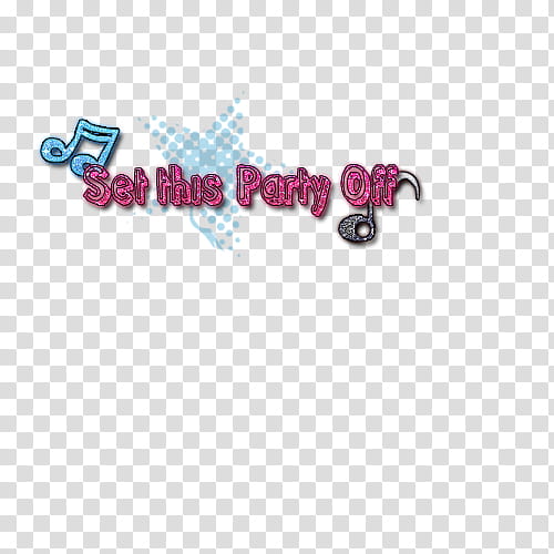 set this party off text transparent background PNG clipart