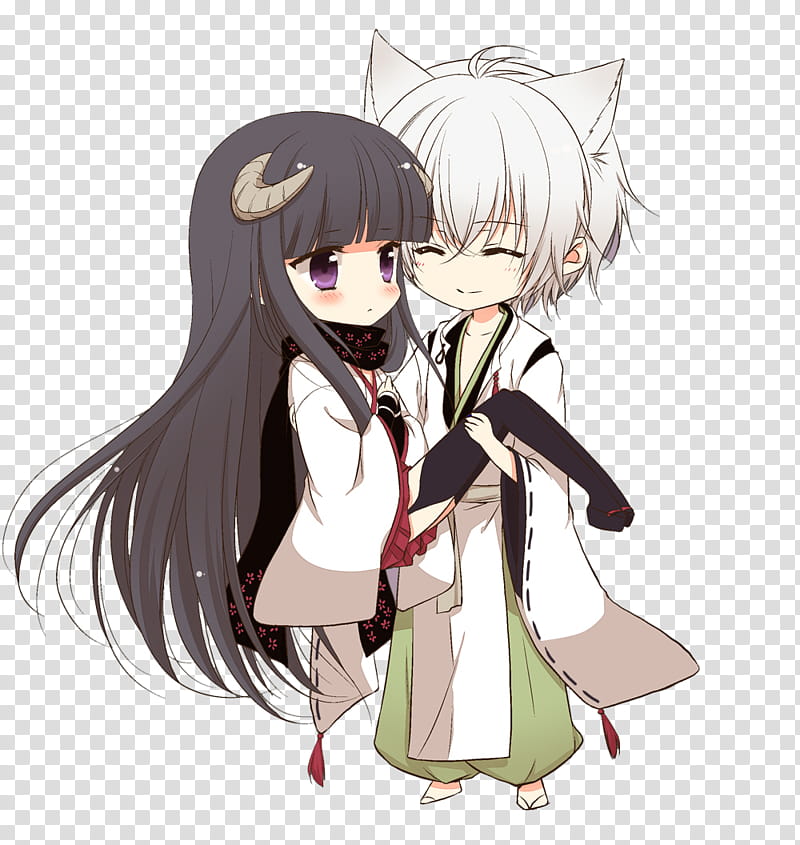 Inu x Boku SS De Renders, boy and girl facing each other anime character transparent background PNG clipart