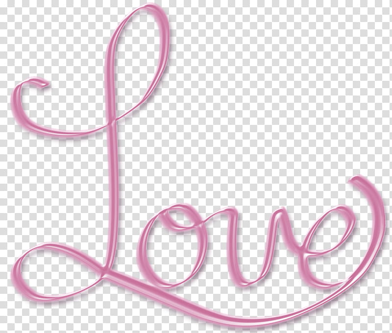 Pink Love word art text, Love text decor transparent background PNG clipart