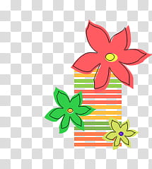 custom designs, red, green, and yellow flowers art transparent background PNG clipart