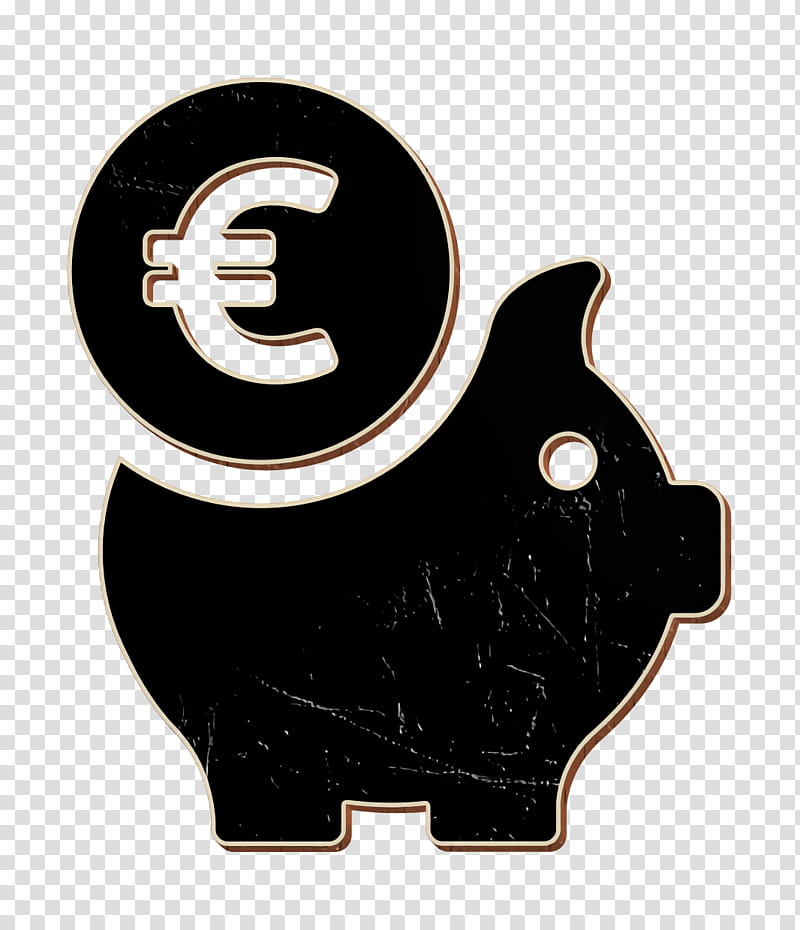 Finances Set icon Euro icon business icon, Piggy Bank Icon, Logo transparent background PNG clipart