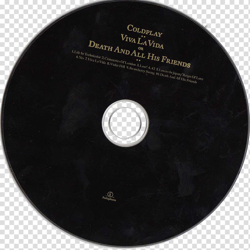 O Cd s, Coldplay Viva La Vida vinyl record transparent background PNG clipart