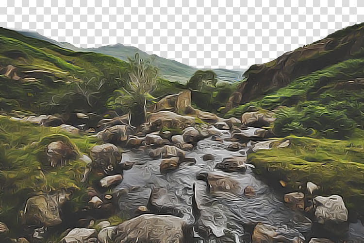 nature natural landscape nature reserve water resources rock, Highland, Mountain, Valley, River, Hill transparent background PNG clipart
