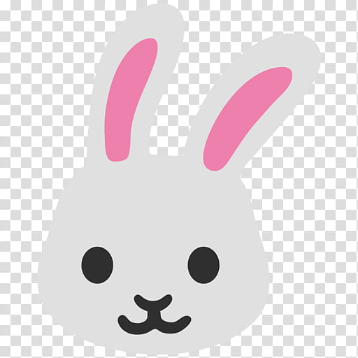 Easter Bunny Emoji, Rabbit, Tuzki, Hamster, Guinea Pig, Pink, Rabbits And Hares, Cartoon transparent background PNG clipart