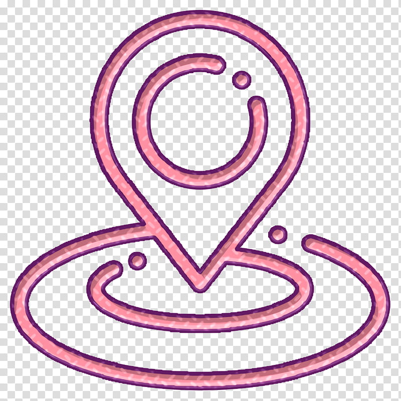 Meeting point icon Navigation and Maps icon Place icon, Pink, Symbol, Circle transparent background PNG clipart