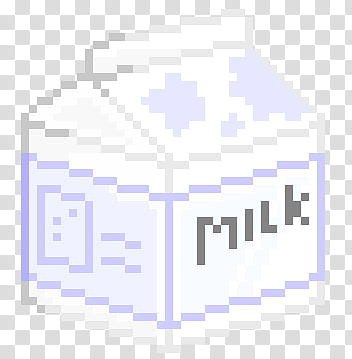 PASTEL PIXELS IV, white milk carton transparent background PNG clipart
