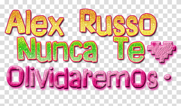 texto Alex russo nunca te olvidaremos transparent background PNG clipart