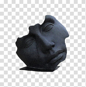 , black human face statue transparent background PNG clipart