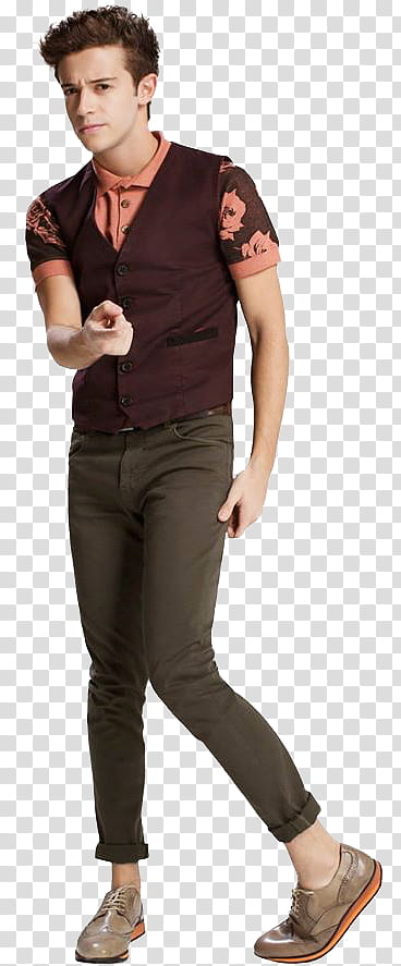 Soy Luna Ruggero Pasquarelli, man in maroon vest and gray pants transparent background PNG clipart