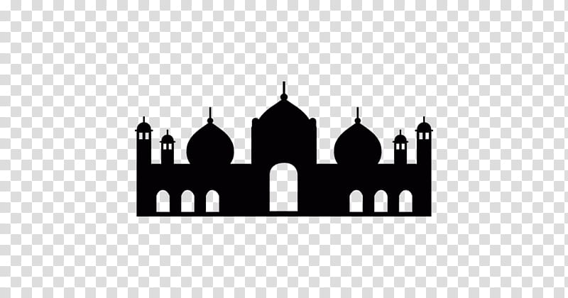 City Skyline Silhouette, Badshahi Mosque, Pakistan Monument, Landmark, White, Black, Human Settlement, Logo transparent background PNG clipart