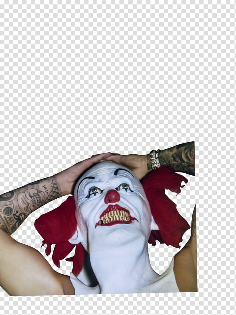 Justin Bieber , person wearing clown mask transparent background PNG clipart