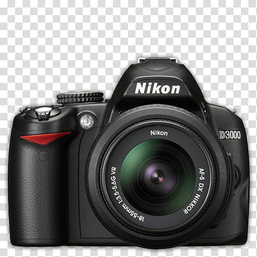 Modern DSLR Icon Collection, Nikon_D, black Nikon D transparent background PNG clipart