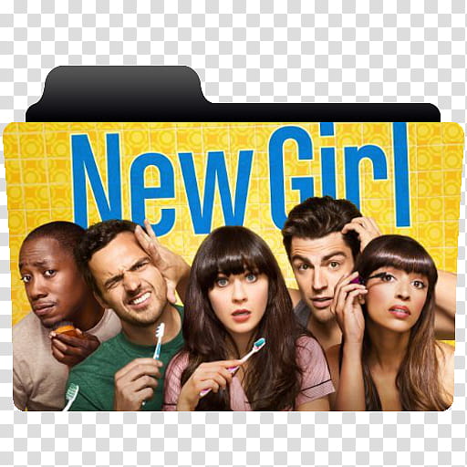 TV shows folder icons, new girl transparent background PNG clipart