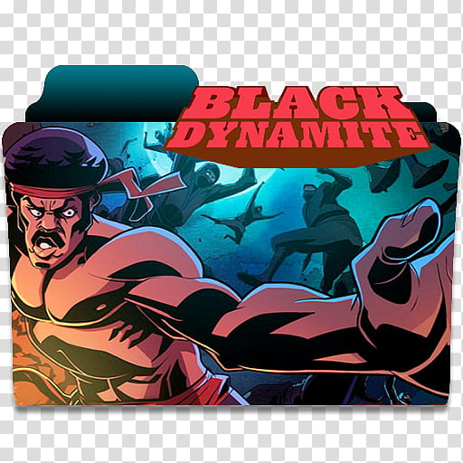 Black Dynamite Folder Icon transparent background PNG clipart