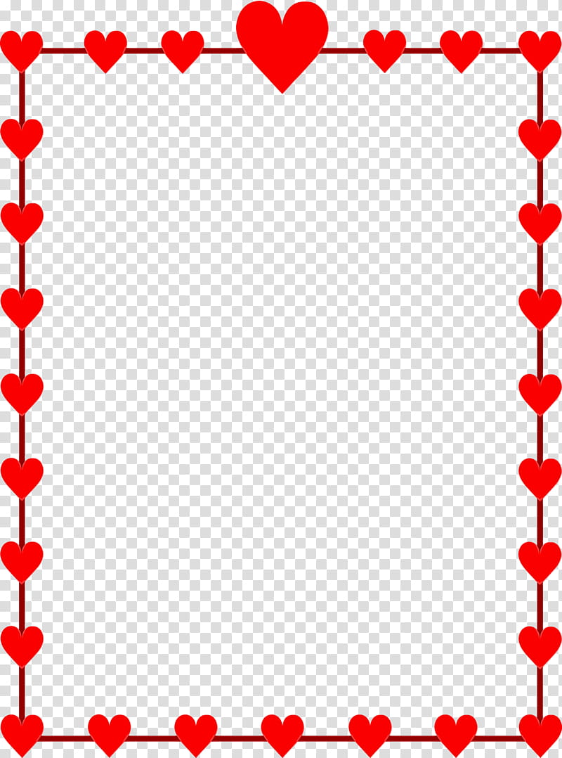 Valentines Day Border, BORDERS AND FRAMES, Borders , Heart, Rainbow Hearts Border, Red, Line, Rectangle transparent background PNG clipart