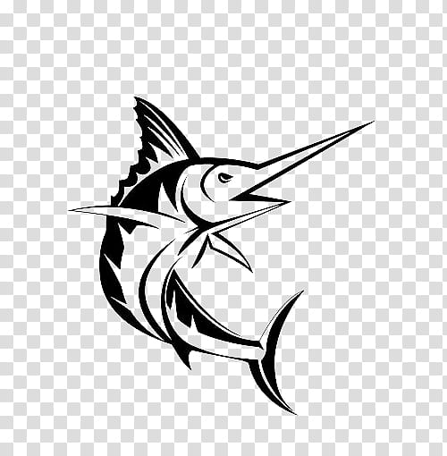 Bird Line Art, Marlin Fishing, Black Marlin, Atlantic Blue Marlin, Billfish, Biggame Fishing, White Marlin, Swordfish transparent background PNG clipart