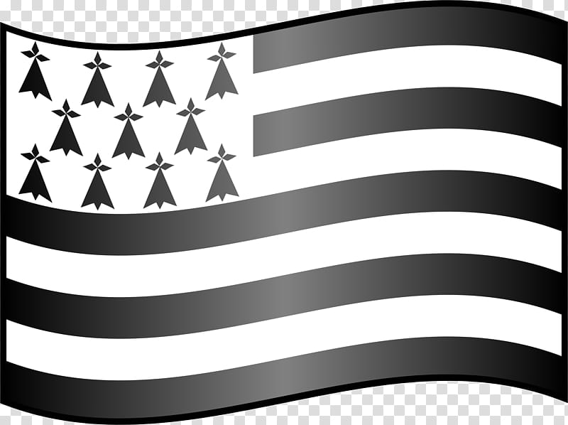 Flag, Brittany, Flag Of Brittany, Breton Language, Bzh, Regions Of France, Line, Blackandwhite transparent background PNG clipart