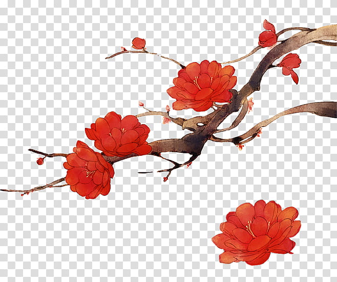Flowers, Plum Blossom, China, Ink Wash Painting, Birdandflower Painting, Chinese Painting, Shan Shui, Publicity transparent background PNG clipart