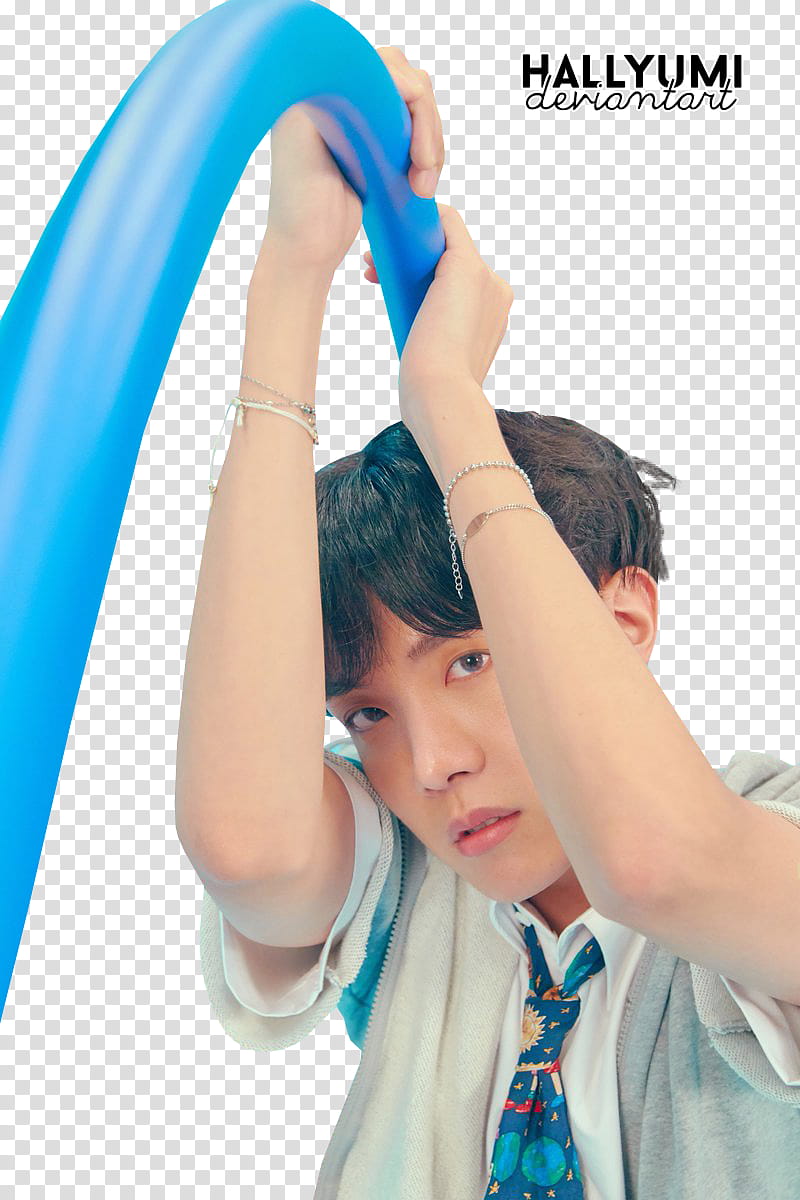 BTS Love Yourself Answer F Ver, man holding blue metal rod transparent background PNG clipart