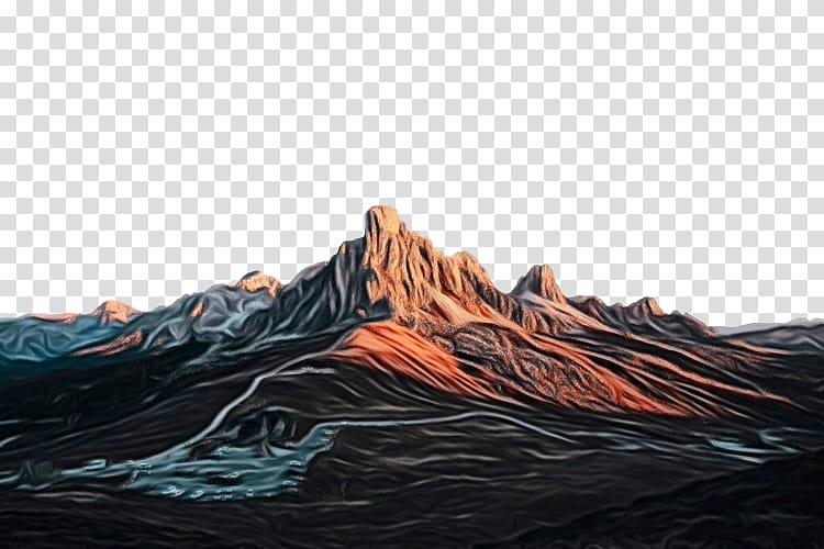 mountainous landforms geological phenomenon rock sky mountain, Watercolor, Paint, Wet Ink, Landscape, Geology, Mountain Range, Tree transparent background PNG clipart