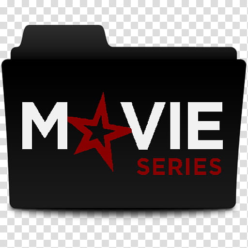 Movie Genres Folders, black Movie Series folder icon transparent background PNG clipart