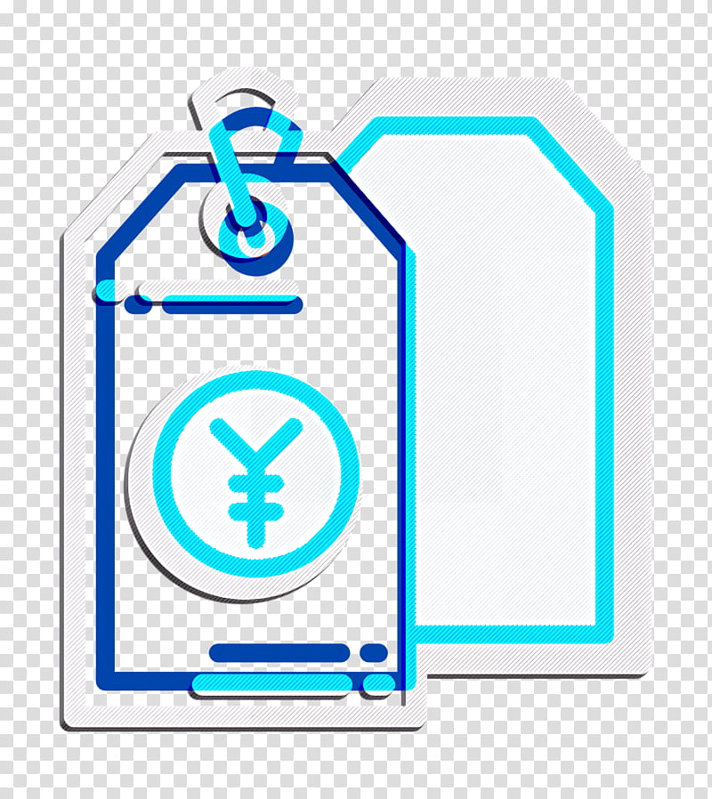 Yen symbol icon Money Funding icon Price tag icon, Aqua, Electric Blue, Sign, Logo, Signage, Circle transparent background PNG clipart