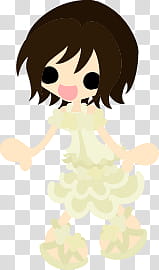 The icons of cute girls in cute dress, asaagao-girl- transparent background PNG clipart