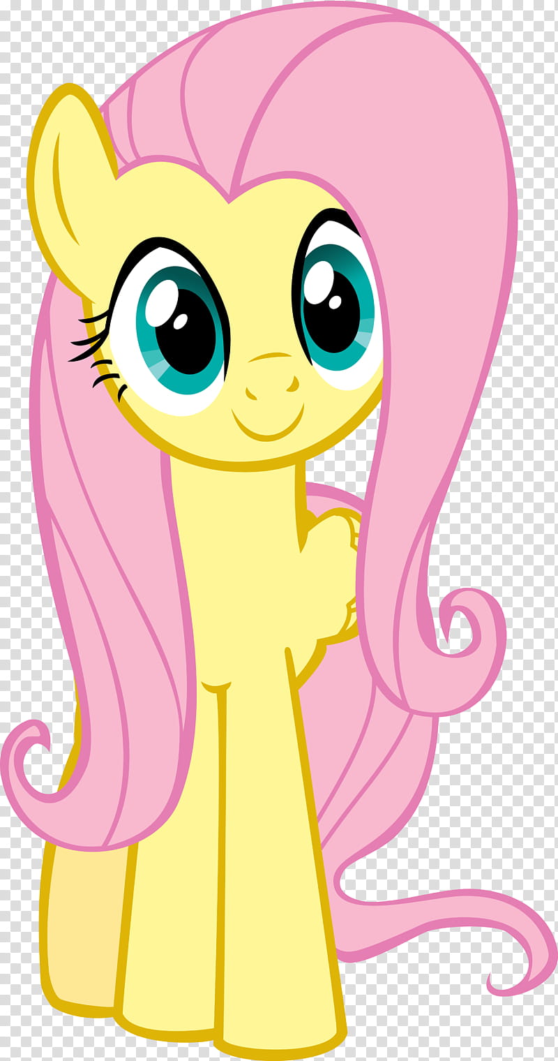 Fluttershy Hugs, pink and yellow My Little Pony transparent background PNG clipart