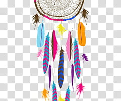 , multicolored dream catcher on blue background transparent background PNG clipart