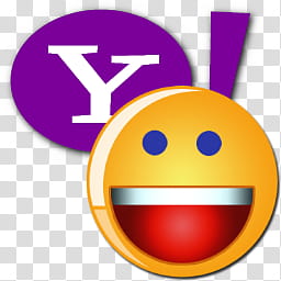 Yahoo Messenger Icon , Yahoo Smiley with Y! transparent background PNG clipart