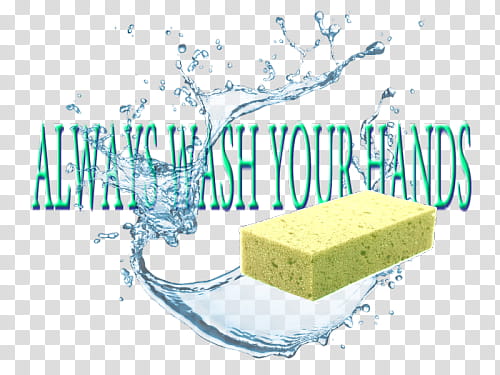 Aesthetic, always wash your hands with sponge transparent background PNG clipart