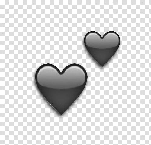 two black hearts emoji transparent background PNG clipart