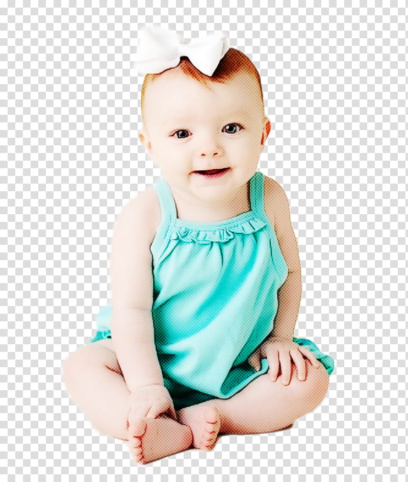 child toddler baby turquoise sitting, Baby Toddler Clothing, Child Model, Smile, Sleeve transparent background PNG clipart